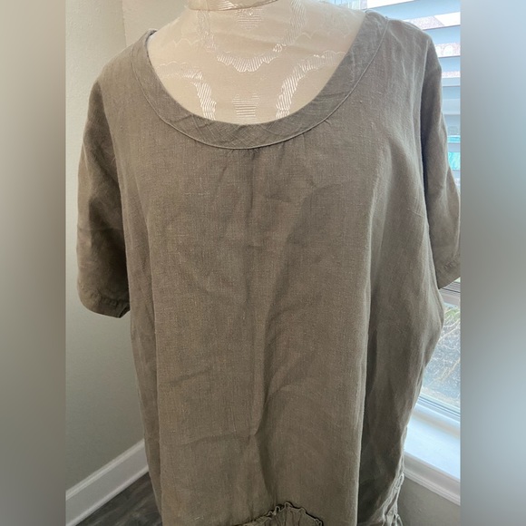 B. Hadikusumo 100% Linen Top One Size Fits All - Picture 2 of 15